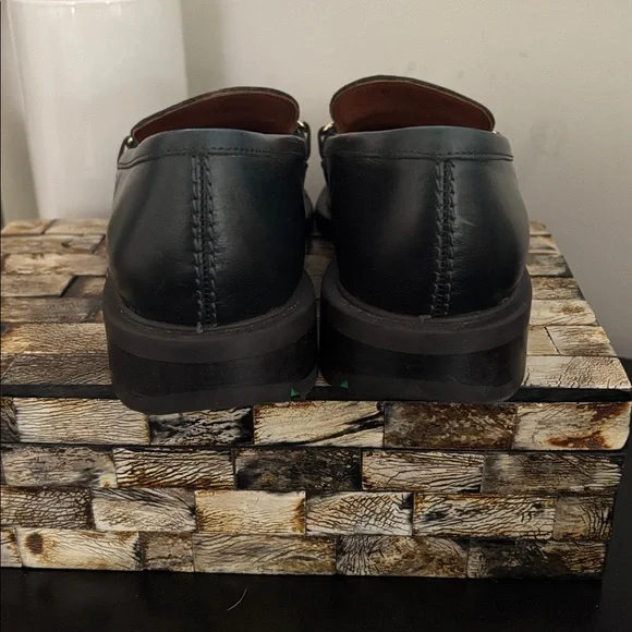 SARTO (US 6) by Franco Sarto Eda Loafer Leather Padded Sturdy Sole English Green - Picture 10 of 16